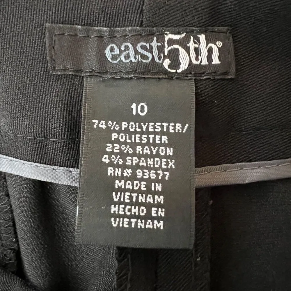 Womens Dress Pants Trousers Boot Cut Hi Rise Classic Black Size 10 - Image 6