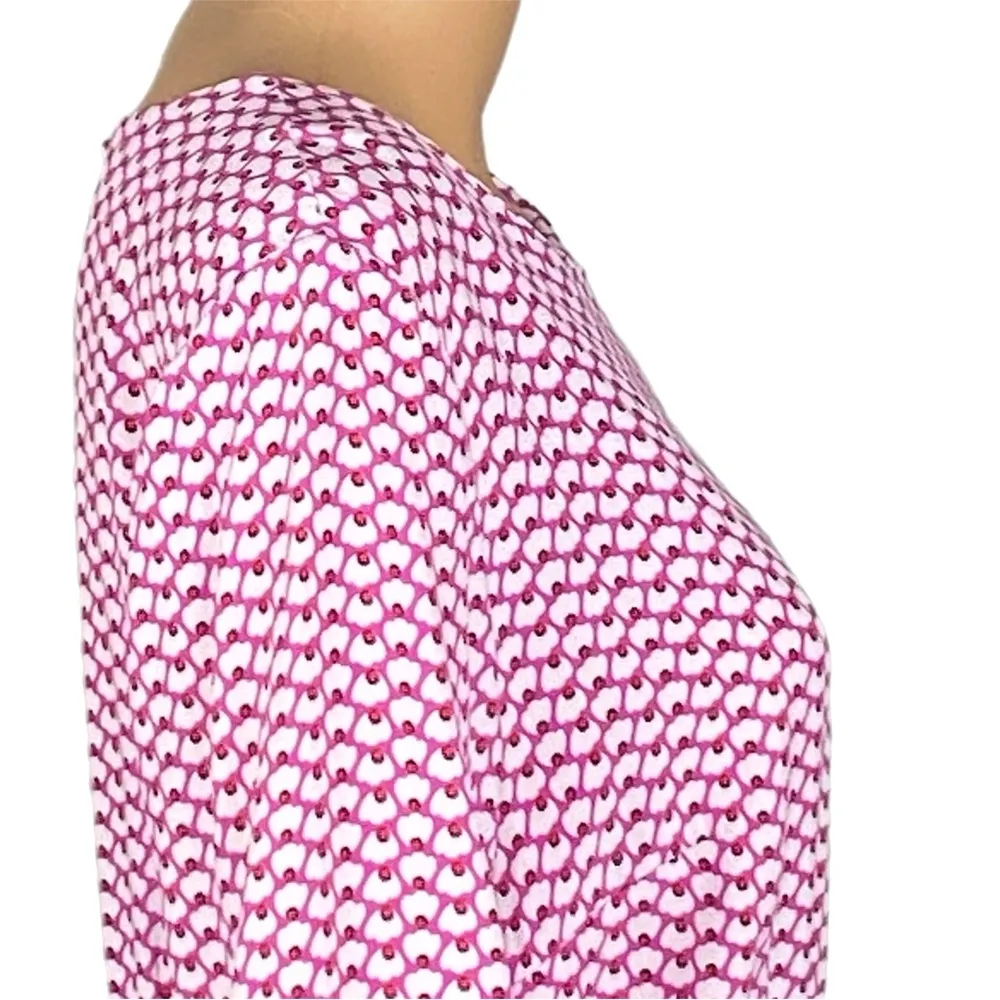 BODEN Andrea midi dress in Cyan Pink Floral with 3/4 Bell sleeves Size 8 Regular - Image 4