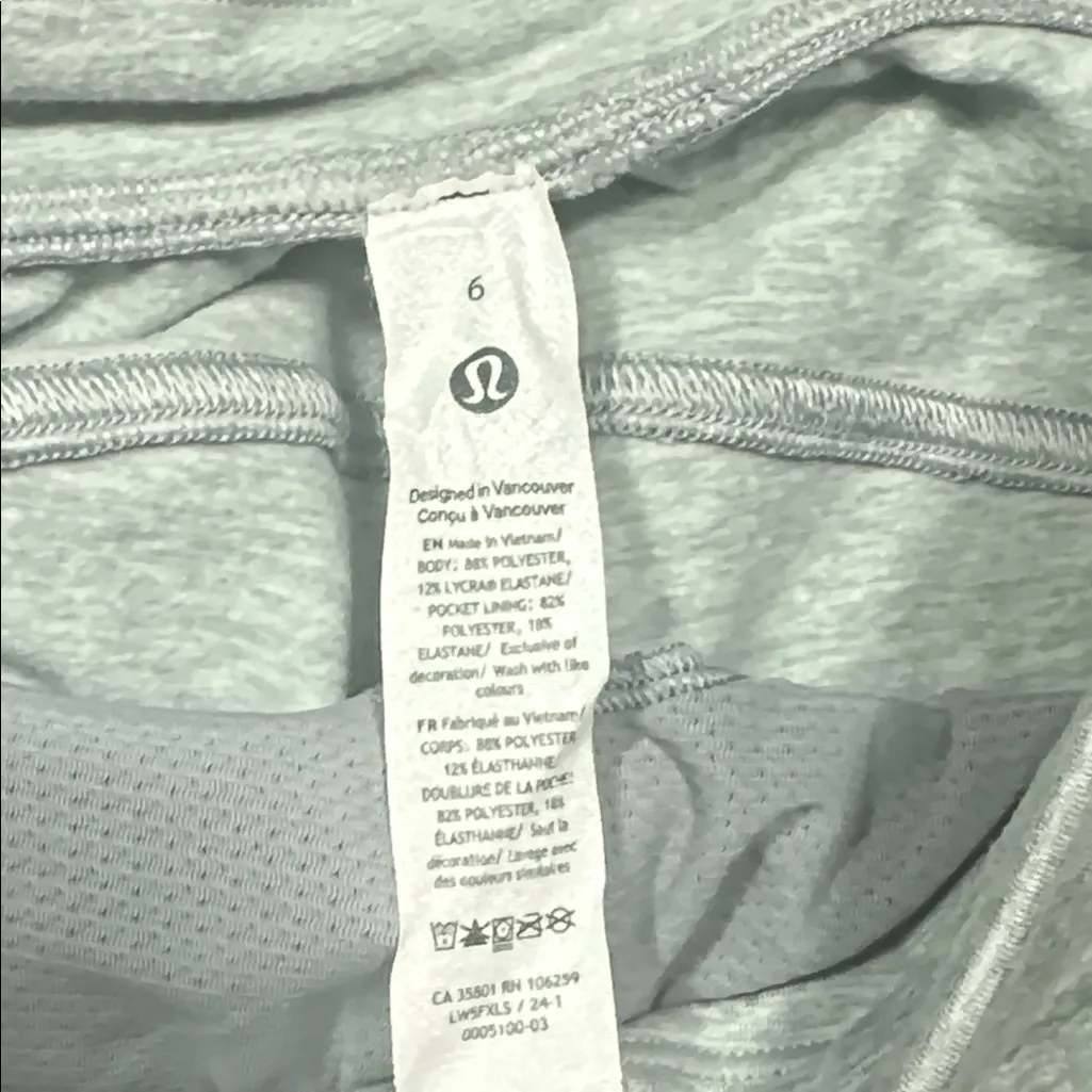Lululemon Rulu Run High Rise Fleece Jogger Sz 6 - Image 5