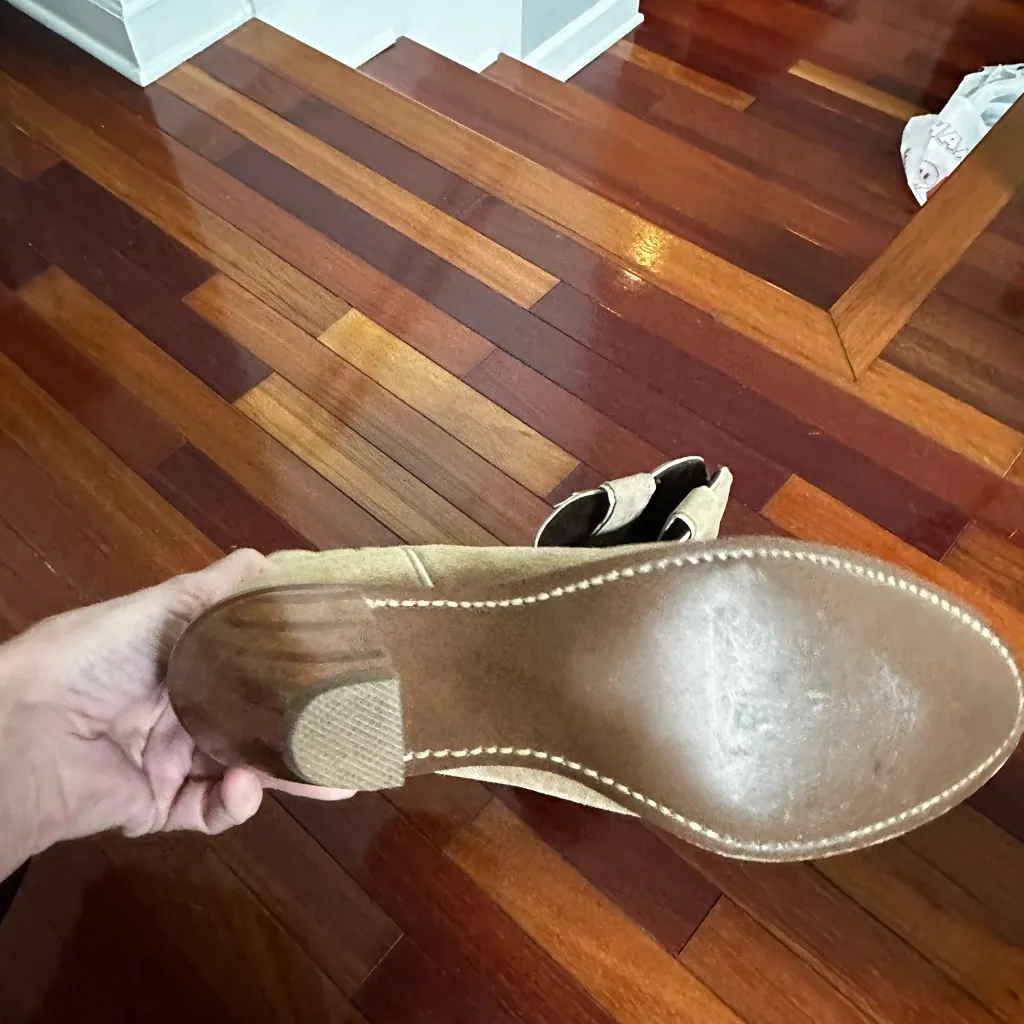 Vintage Capezio Tan Leather Suede Heeled Boots Size 7M L704 Western Cowgirl - Image 9