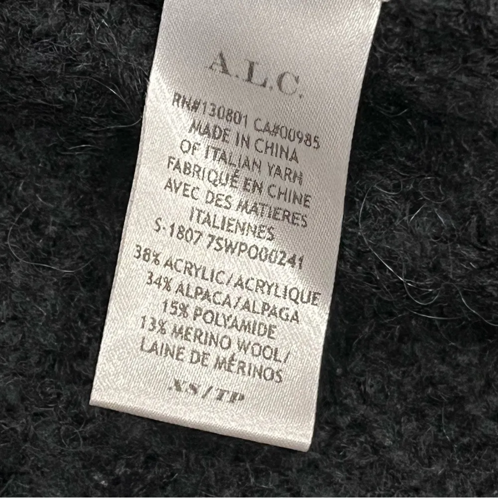 NEW A.L.C. Lorenzo Black Oversized Alpaca Blend Ballet Neck Sweater size XS - Image 10