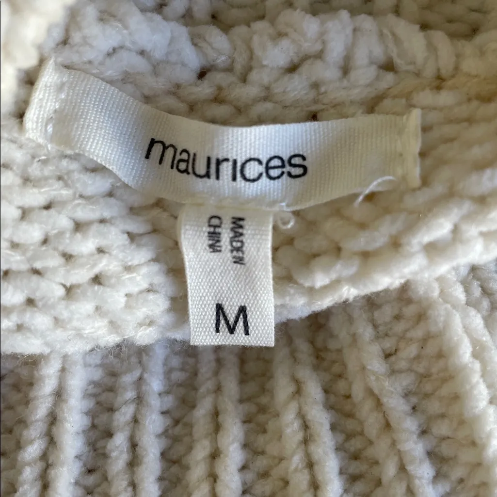 Maurices Cream Cable Knit Turtleneck Sweater - Image 4