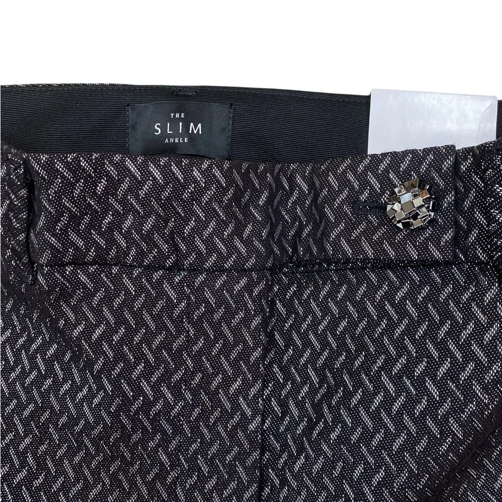 Metallic jacquard slim ankle pants 6L - Image 4