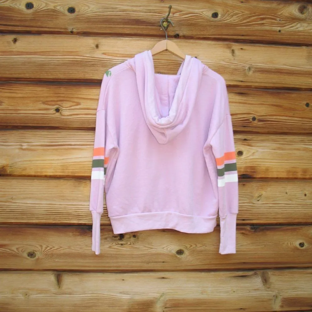 NWT Wildfox Theo Rose Stripe Hoodie Jacket - Image 5