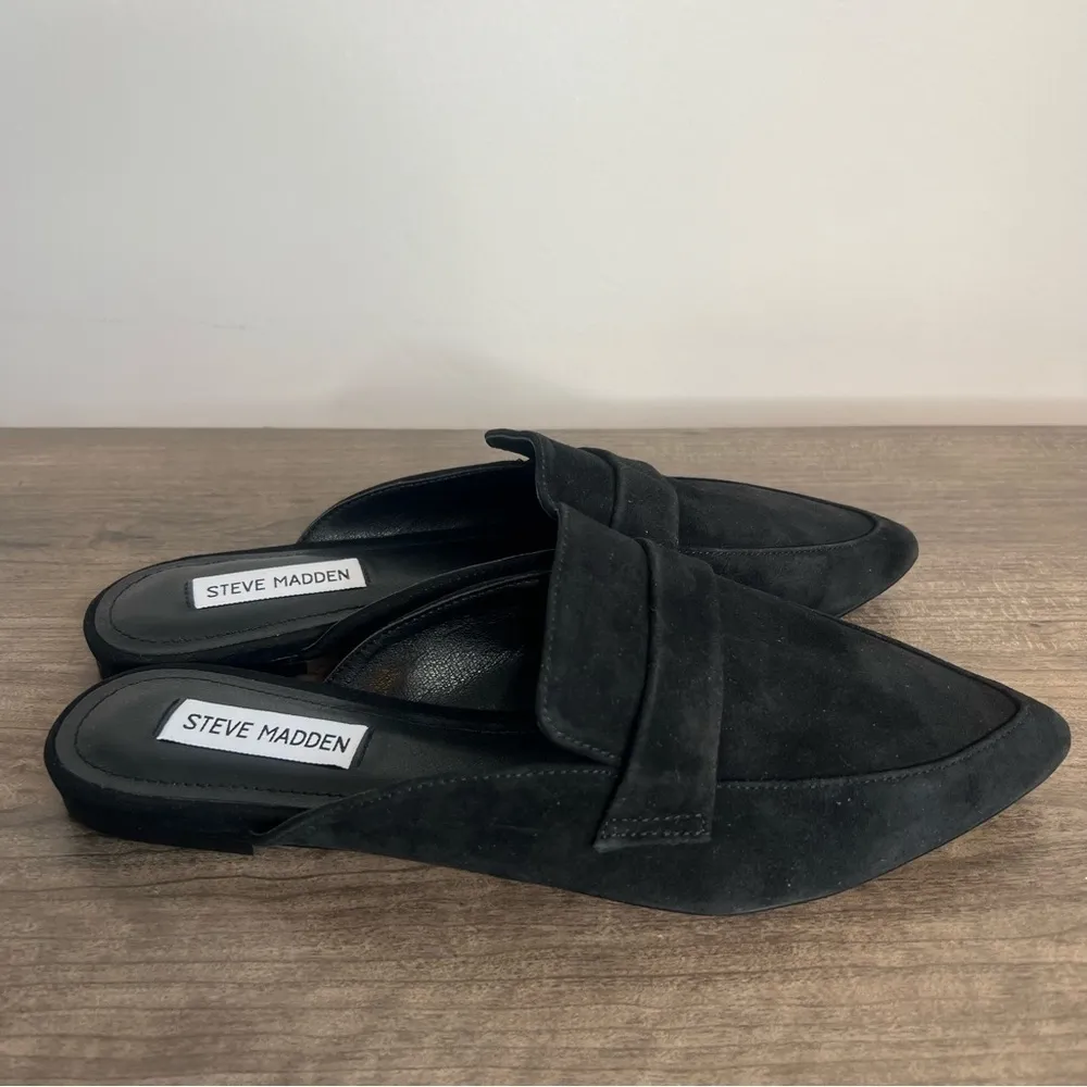 STEVE MADDEN Flavor Black Suede Women's Slip On Mule Size 8.5 #511 - Image 2