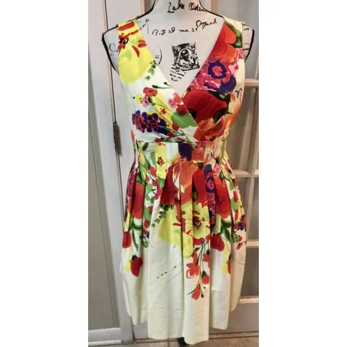 New directions floral Pocketed petite women’s dress NWOTS Red Size 10P - Image 9