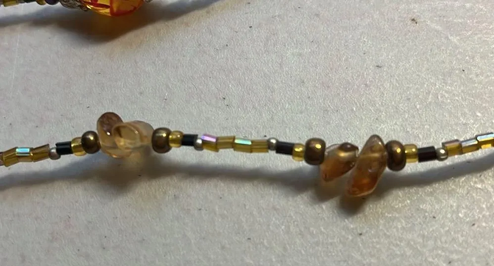 Earth tones, glass bead necklace Brown - Image 4