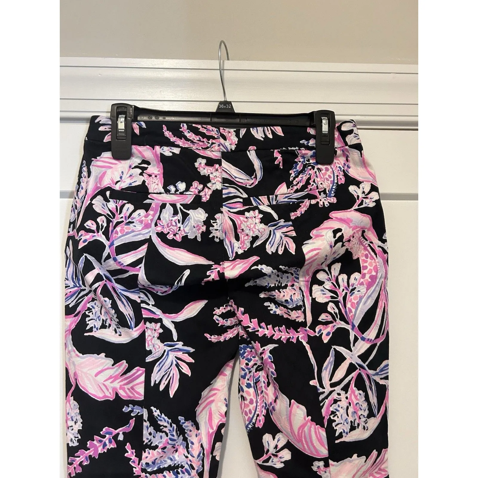 Lilly Pulitzer Kelly Ankle Pant Onyx Wild One Floral Size 2 Preppy Beach Resort - Image 4