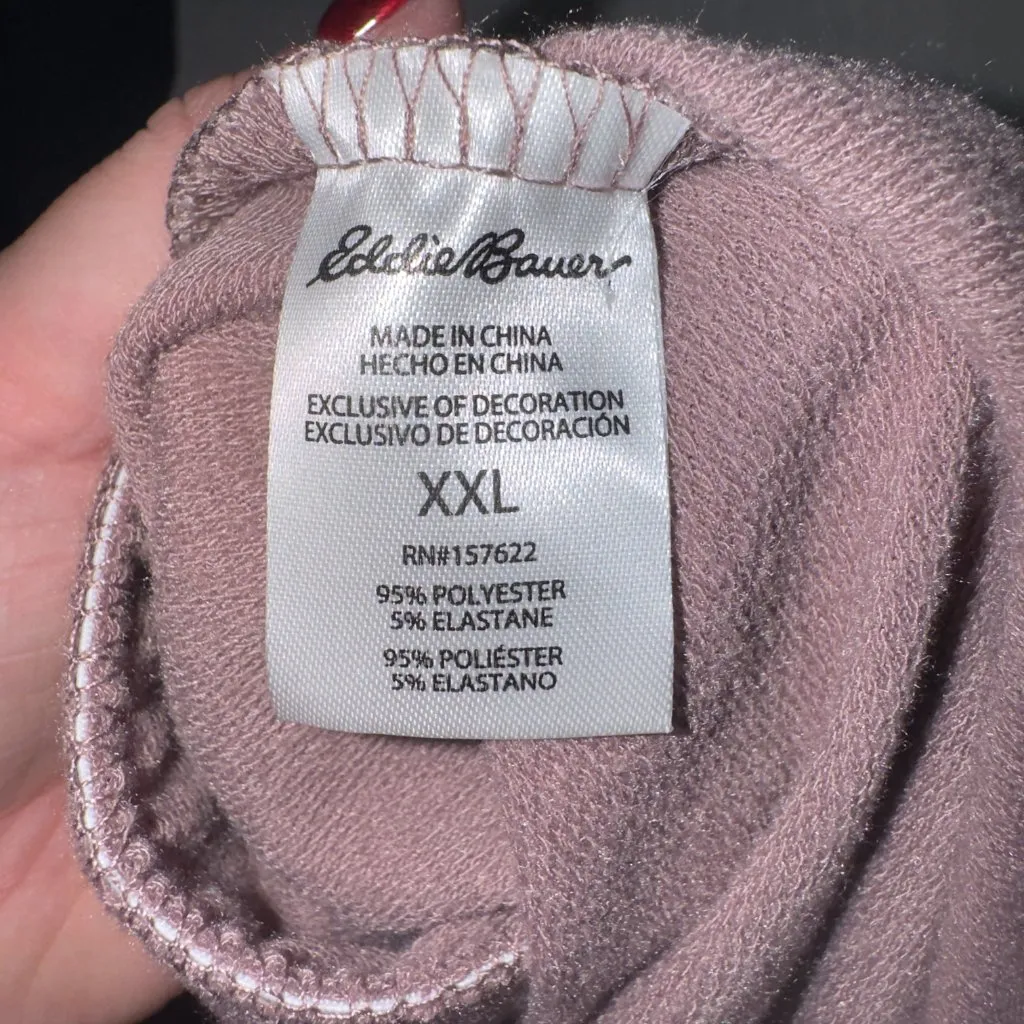 Eddie Bauer NWT Women's Size XXL High Rise Twilight Mauve Loungewear Pants - Image 6
