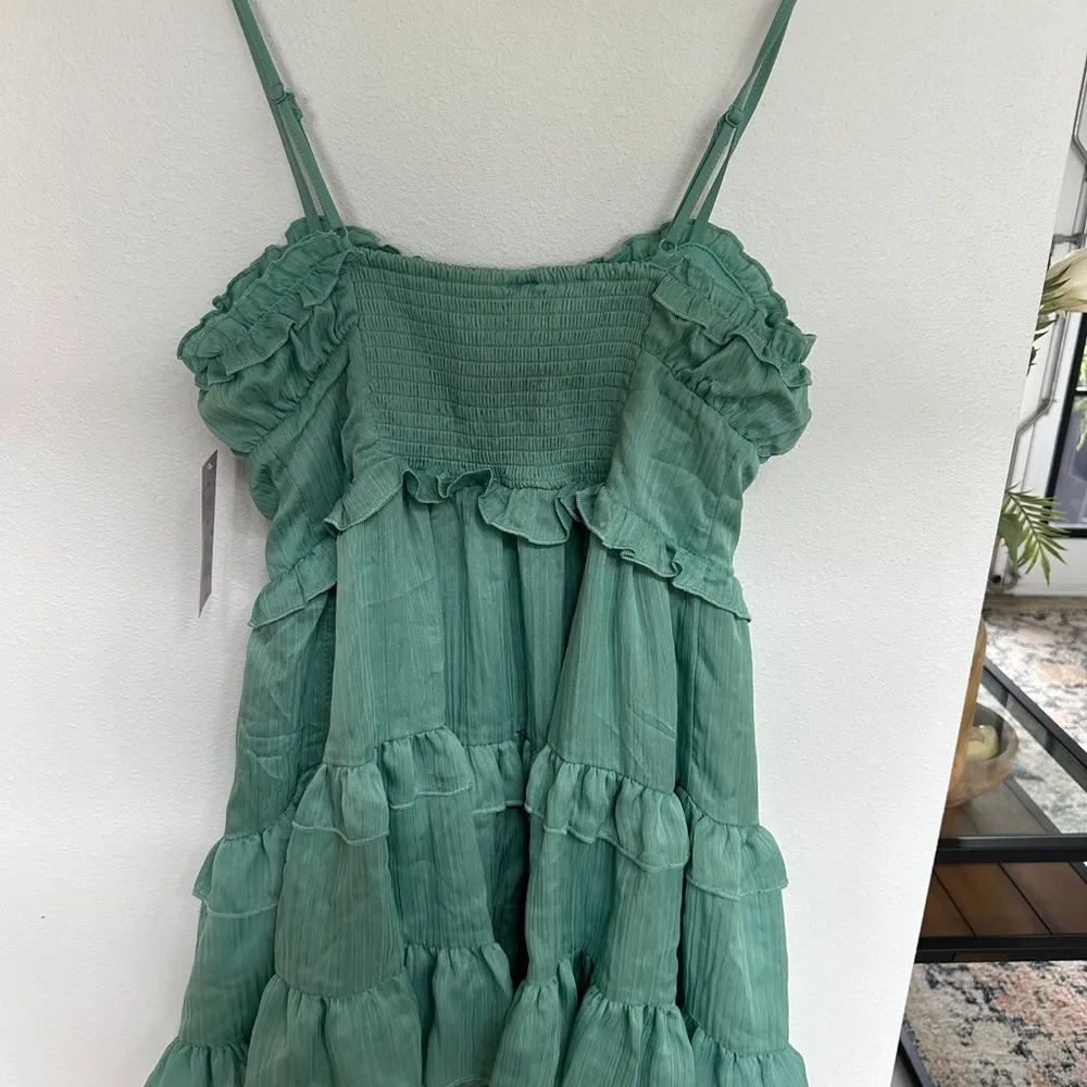Wild Fable Green Ruffle Mini Dress - Image 2