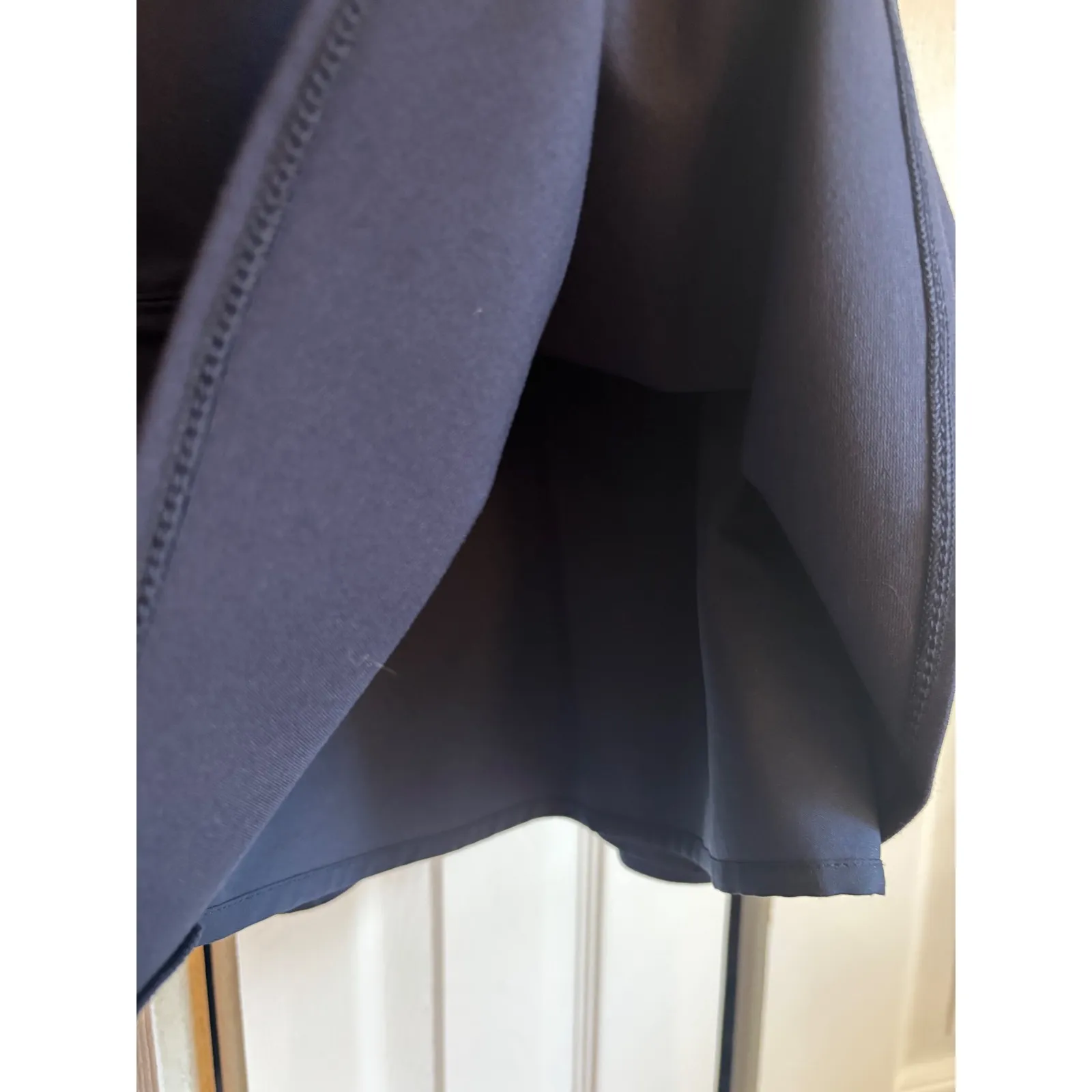White House Black Market Navy Blue Flounce Skirt – Size 10 - Image 7