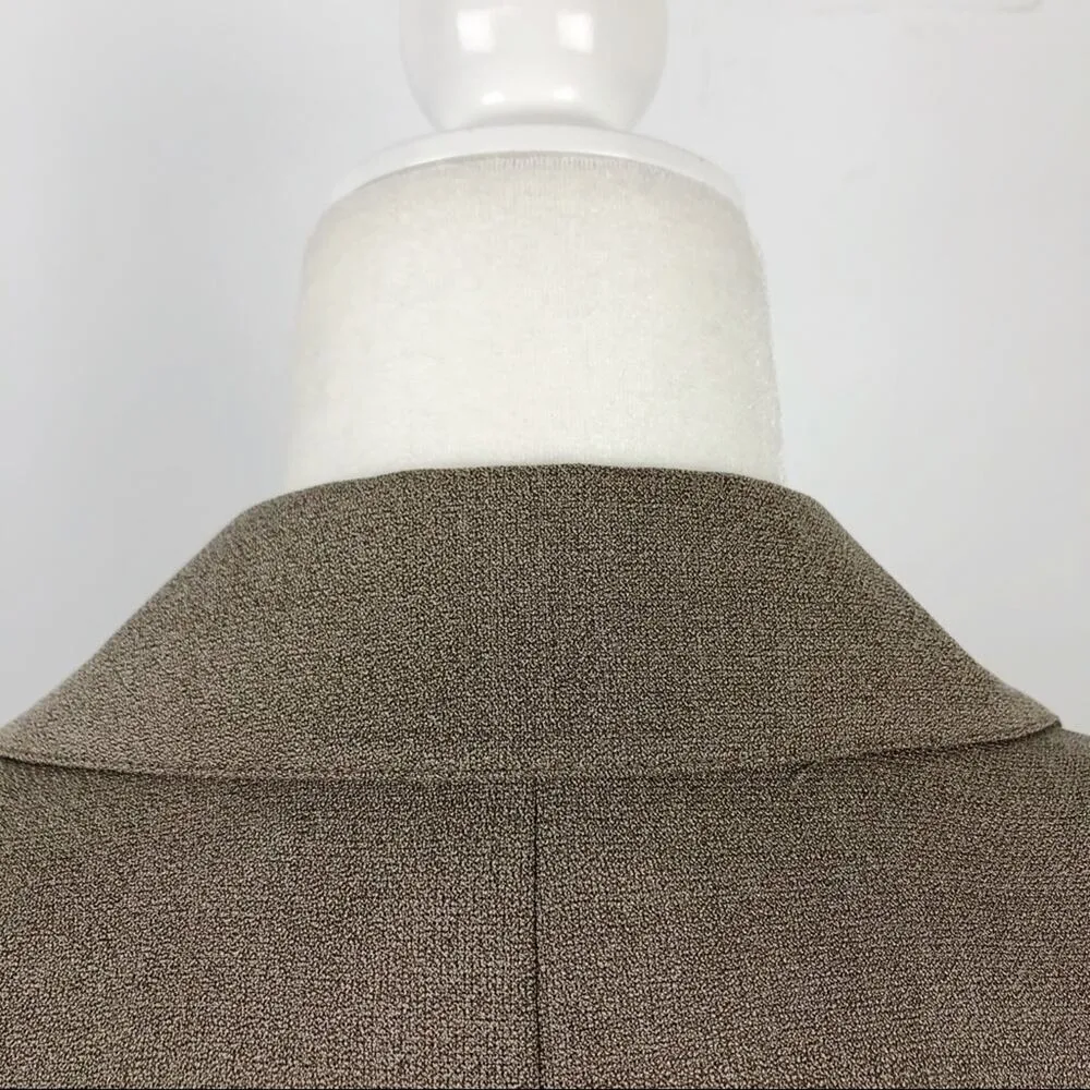 Lafayette 148 Beige Wool Silk Blazer Jacket 8P - Image 11