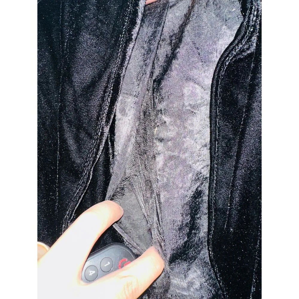 Endless Rose  Black Velvet Single Button Front Blazer Size Large - Image 13