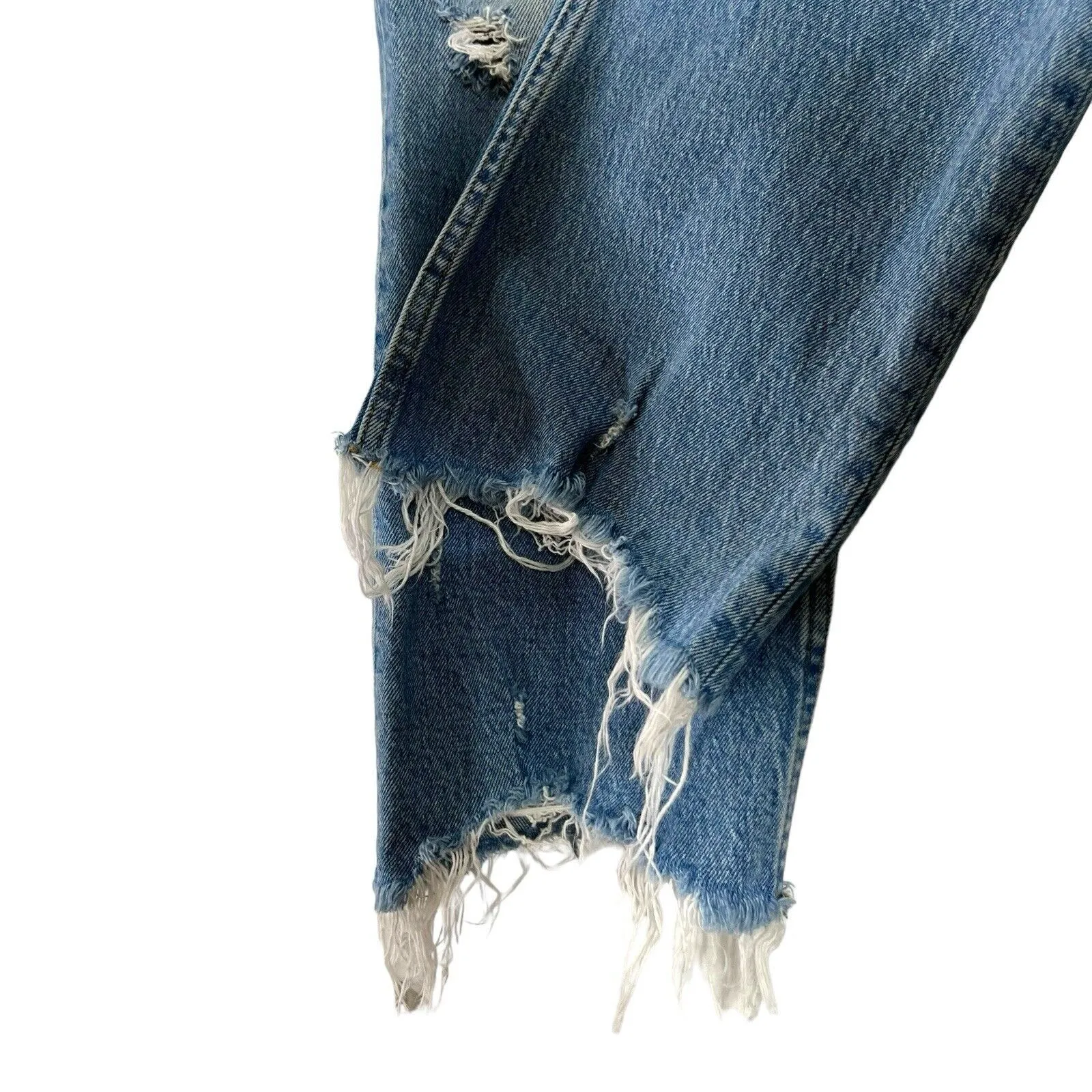 Abercrombie & Fitch Curve Love Kick Flare Jeans Cropped Distressed Women’s 28 - Image 5