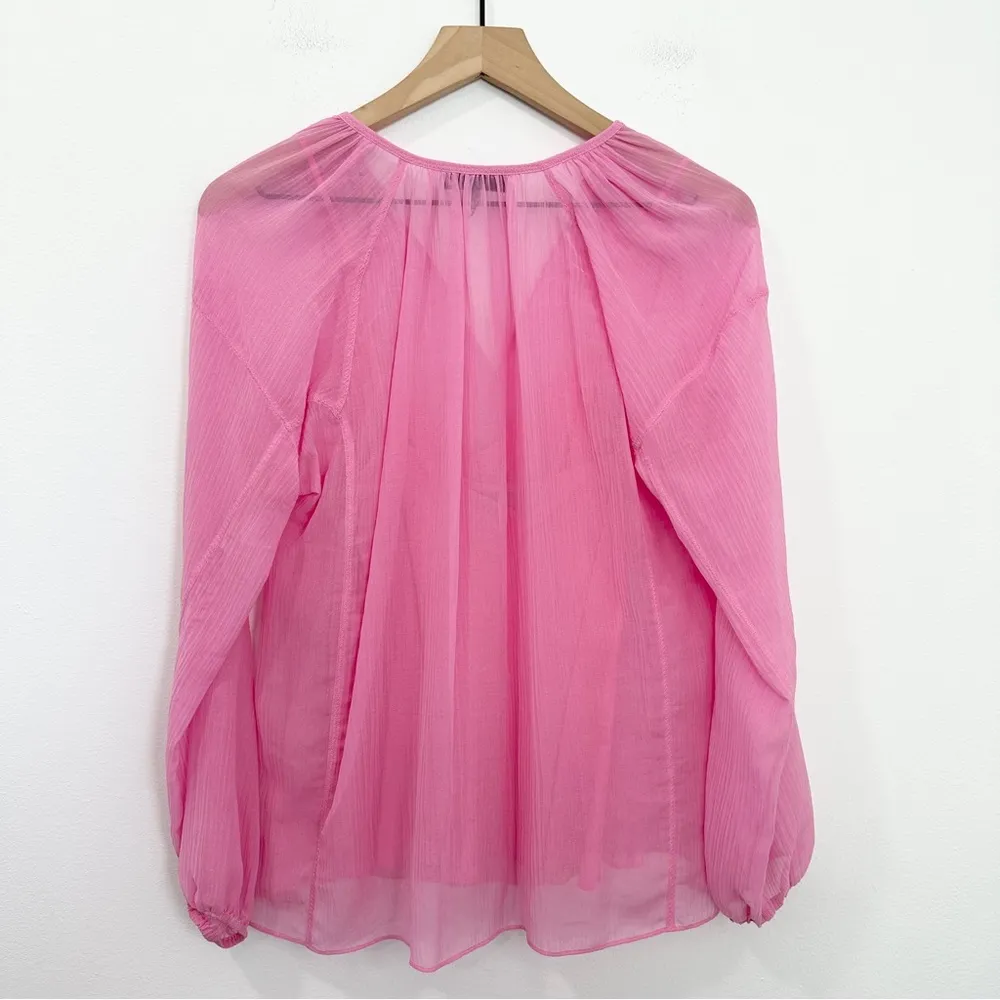 Rag & Bone Melody Silk Blend Top Pink size XS - Image 3
