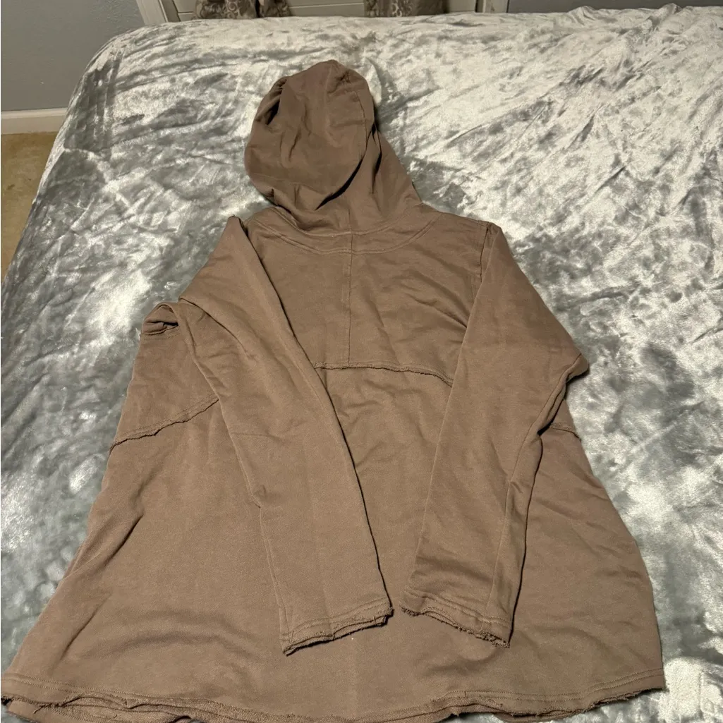 easel  Taupe Hooded Sweatshirt - Image 2