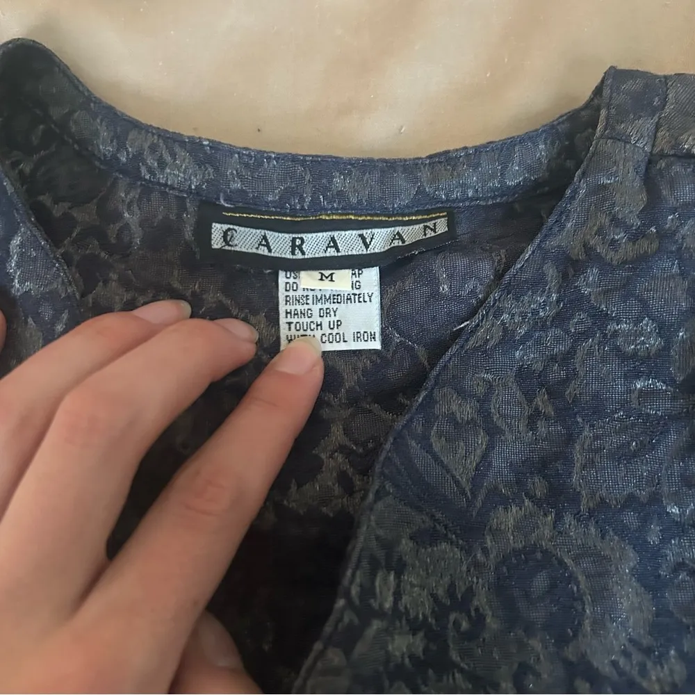 Vintage Blue Floral Vest - Image 3