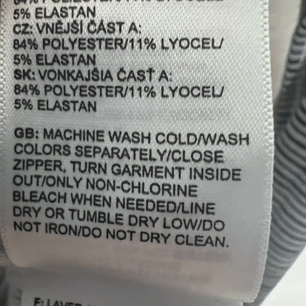 The North Face Women’s Shirt‎ Flash Dry Large Charcoal Gray and White Longsleeve - Image 6