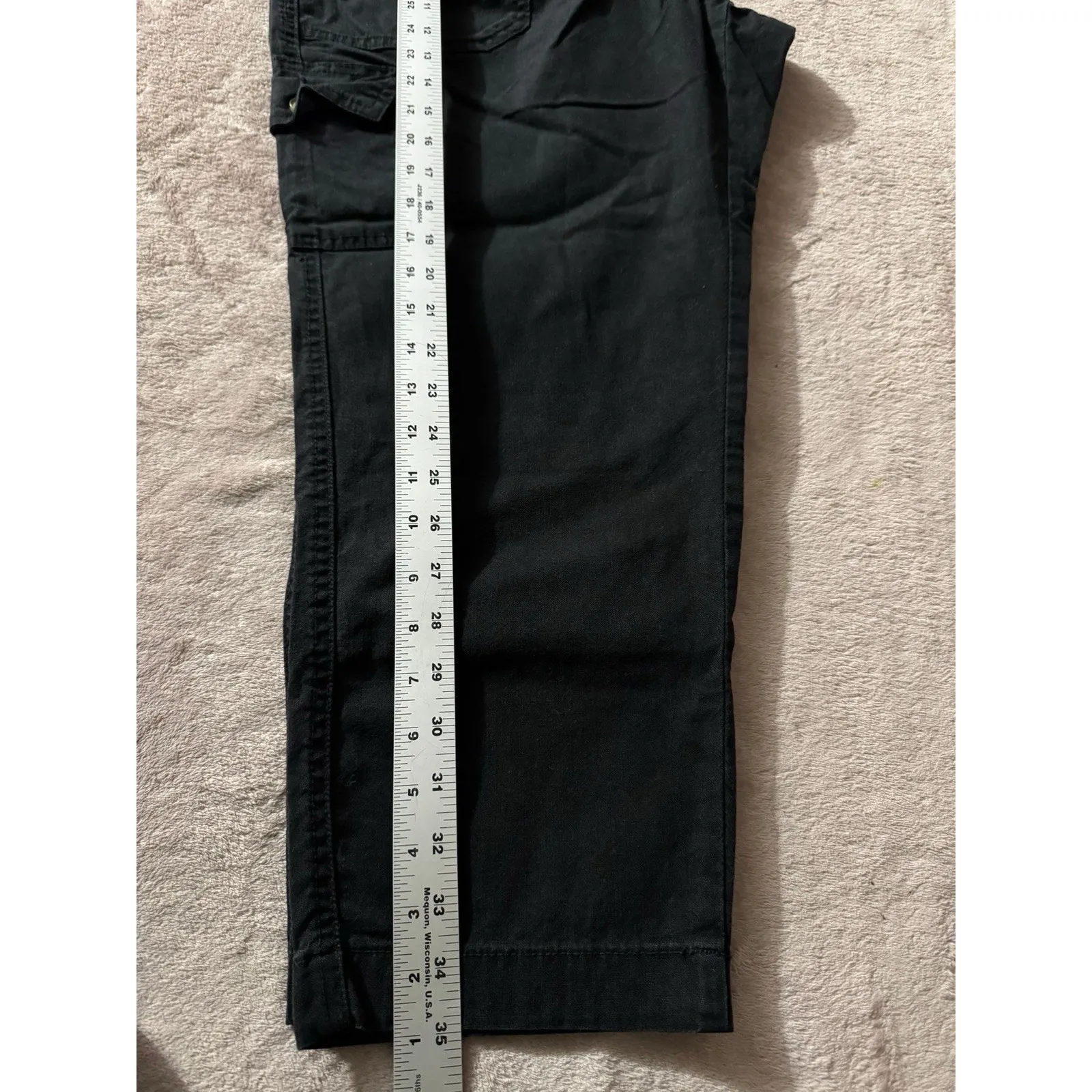 Levis Womens‎ Utility Cargo Chino Pants Black Size 16 - Image 11