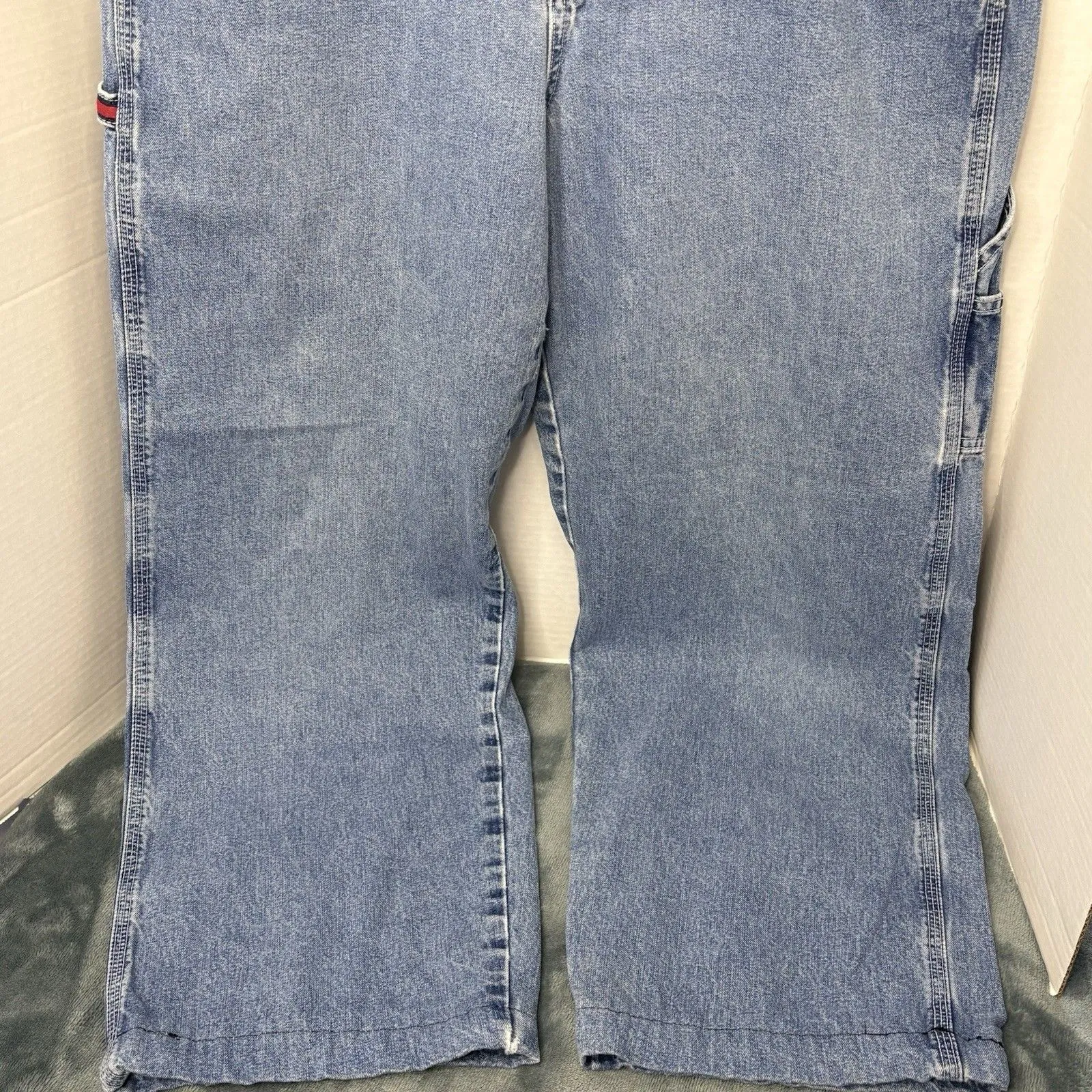 Vintage Tommy Hilfiger Jeans Women's Size 14 Wide Leg Carpenter Jeans Y2K - Image 3