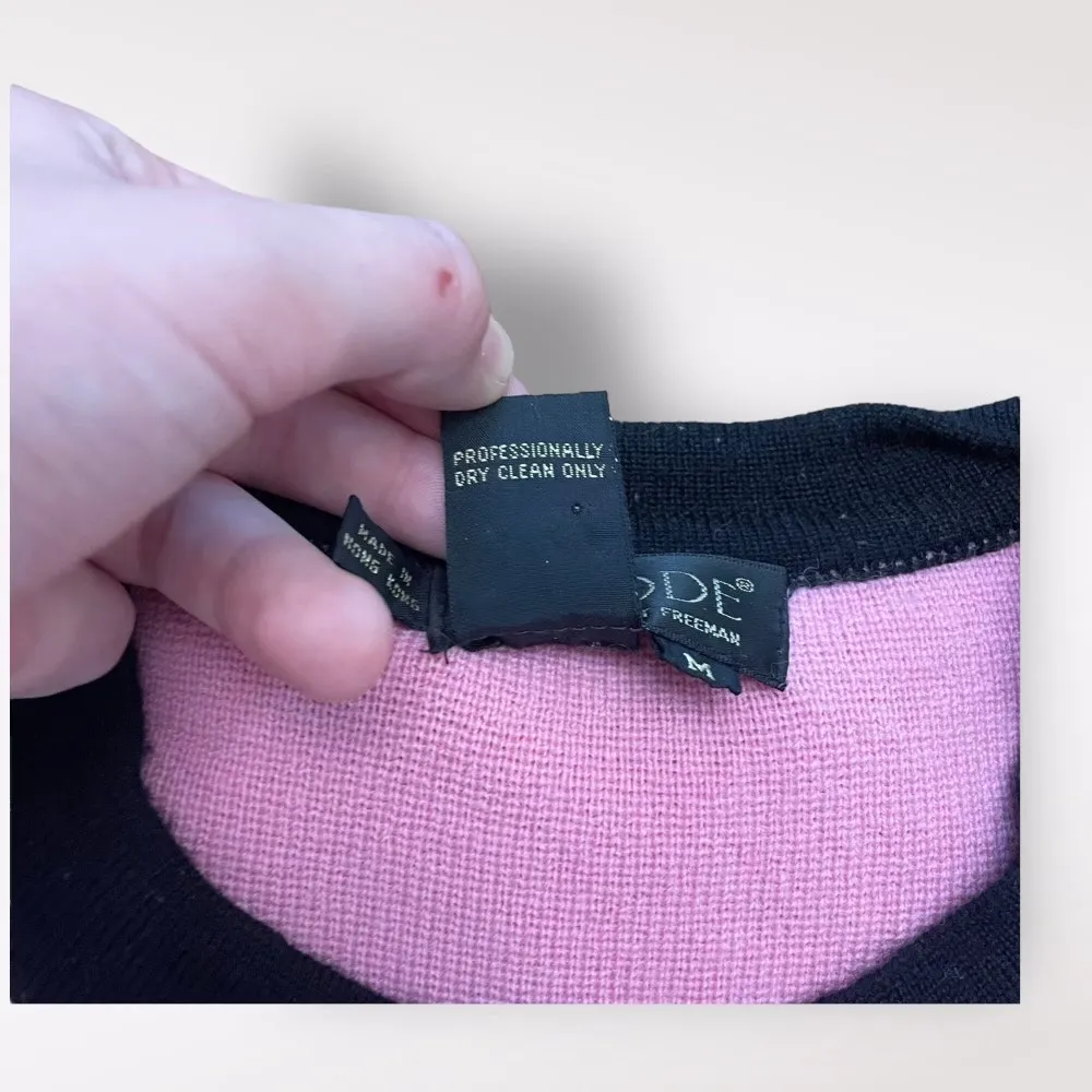 Episode by Carolyn Wight Freeman Vintage Pink‎ Wool Cardigan Size M Pink Size M - Image 6