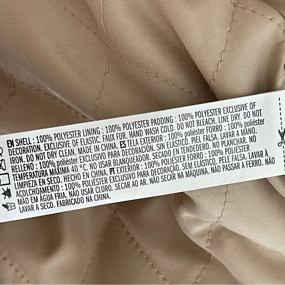 Forever 21 Women’s Faux Shearling Zip-up Jacket Size L Flap Pockets Lined Teddy - Image 11