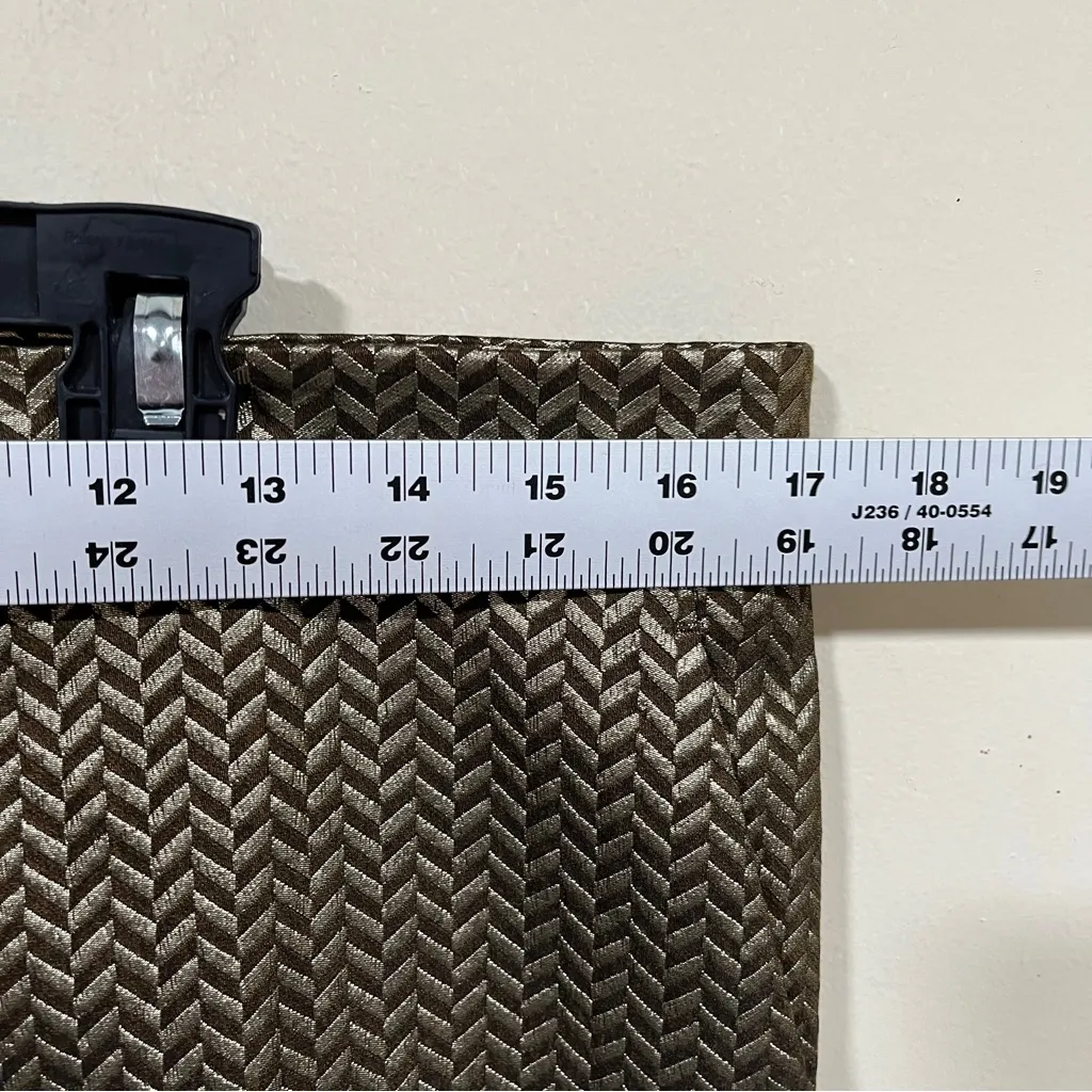 Etro 46 women's pants,metalic,silver/black straight dress pants Emma fit Gold Size undefined - Image 2