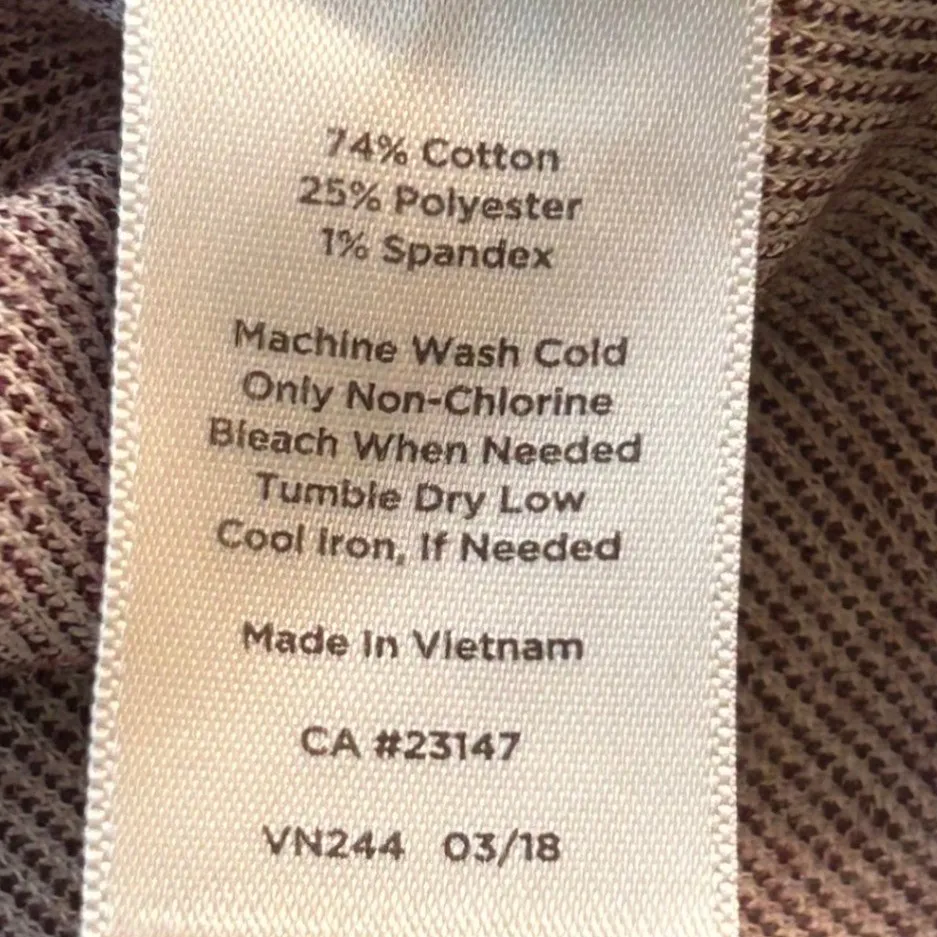 Talbots Womens Sweater Size L Maroon Houndstooth‎ 3/4 Sleeve Thick Cotton Knit - Image 10