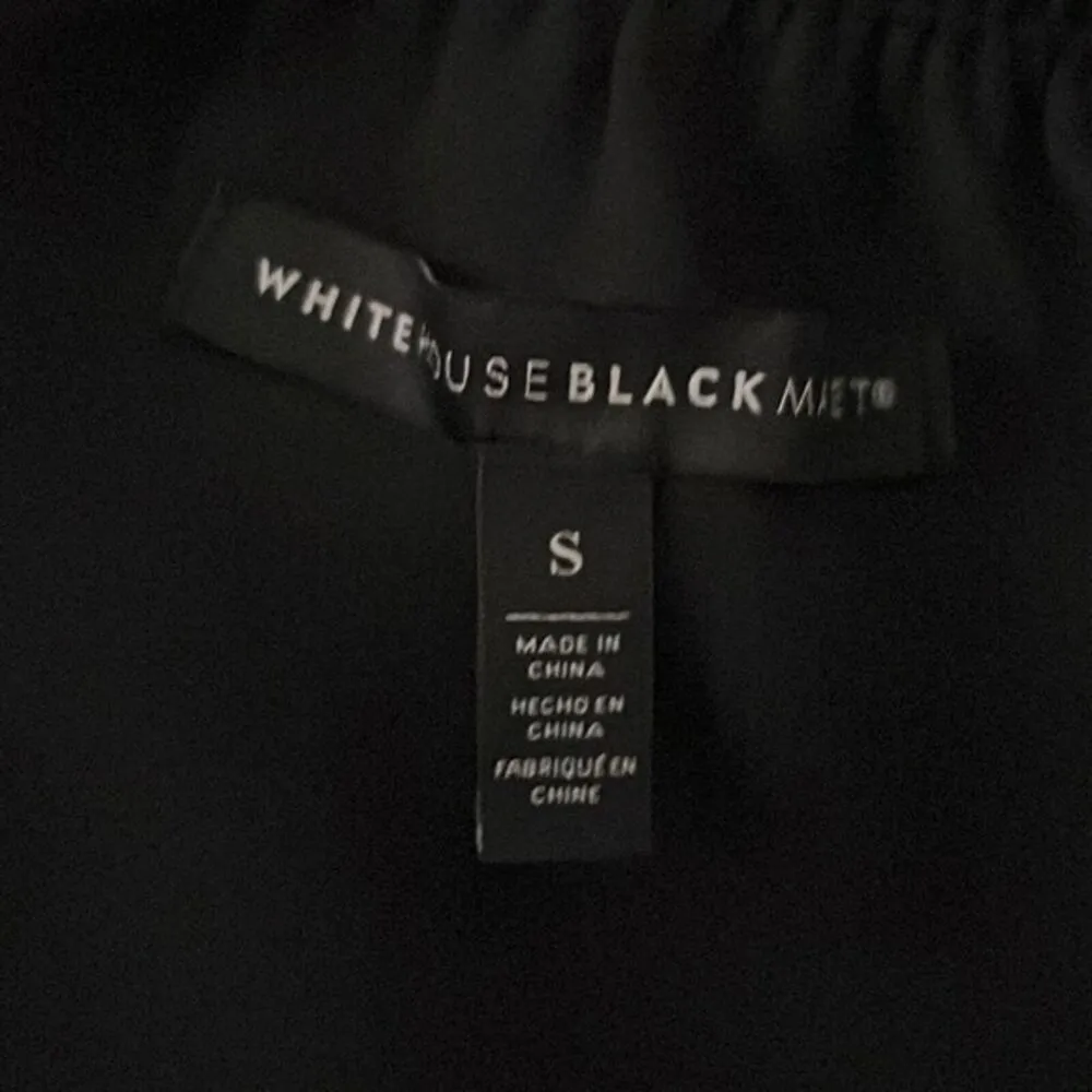 White House Black Market Shirt Womens Small Black Pink Floral One Shoulder Sheer - Image 6