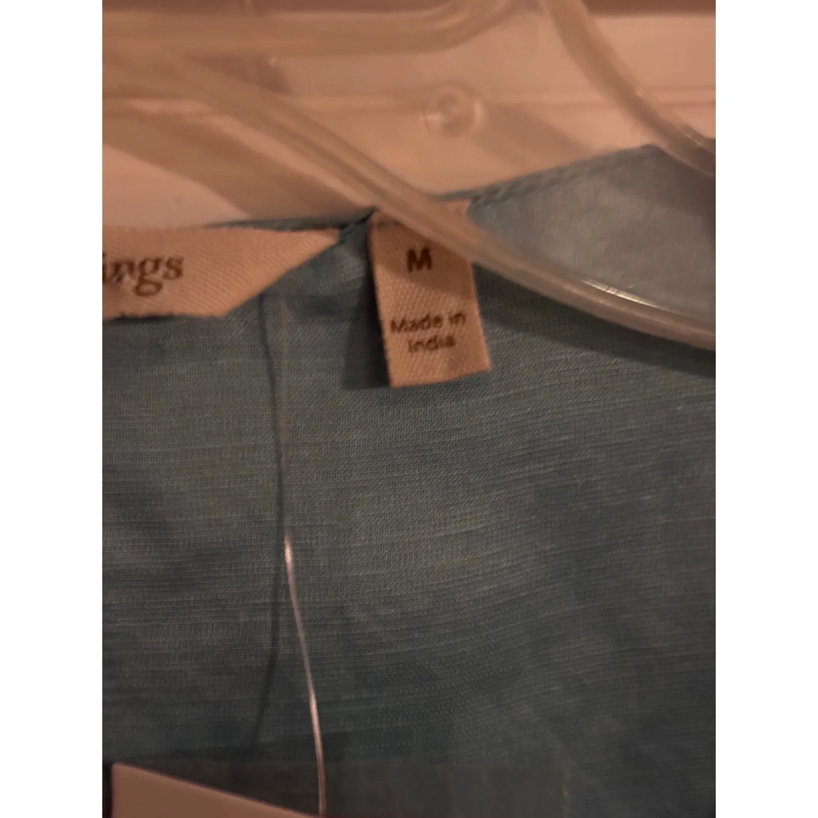 Soft Surroundings Blue Beaded Embroidered Tunic Top Size M - Image 4