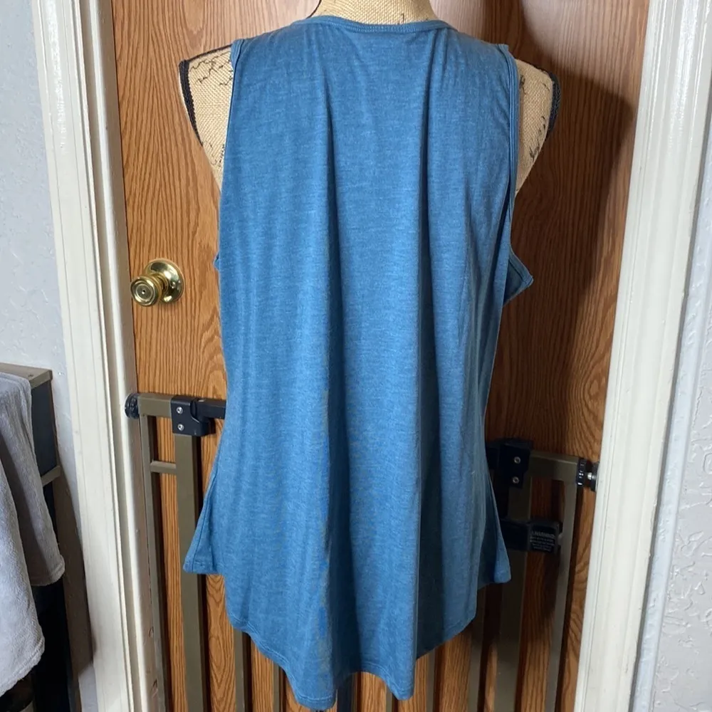 NWT LuLaRoe Tank Top Blue Rock & Roll Size XL - Image 3