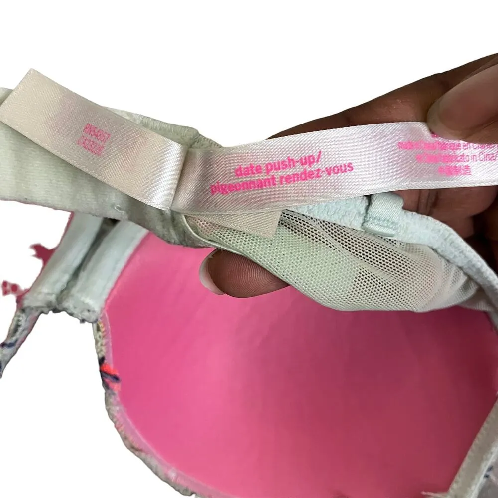 Victoria’s Secret PINK LIMITED EDITION The Date Wrap Push-Up Bra Size 32D - Image 8