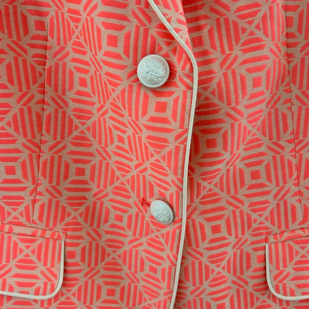 Gap Women’s Jacquard Neon Pink Academy Blazer - Image 5