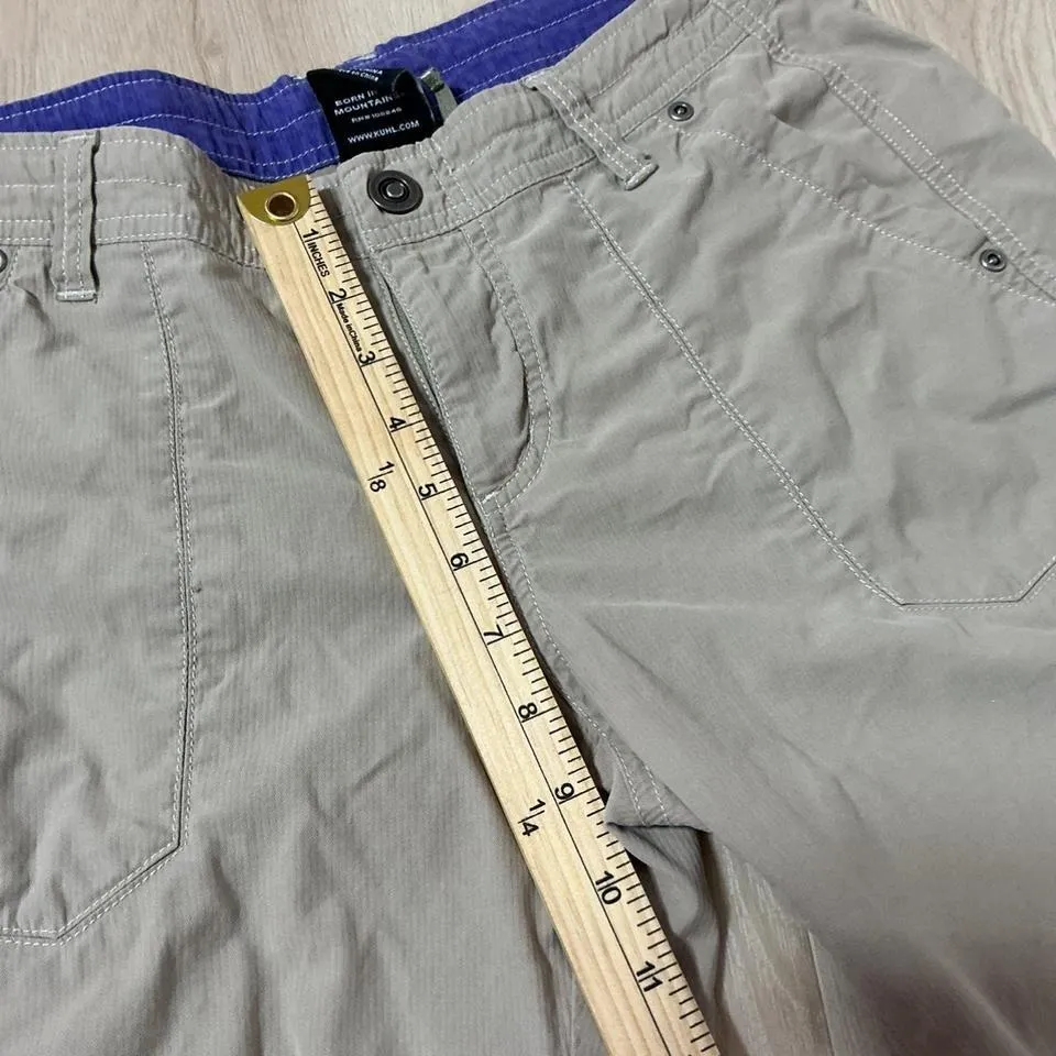 KUHL Women's Beige Outdoor Capri Pants Embroidered Flowers Size 8 - Image 5