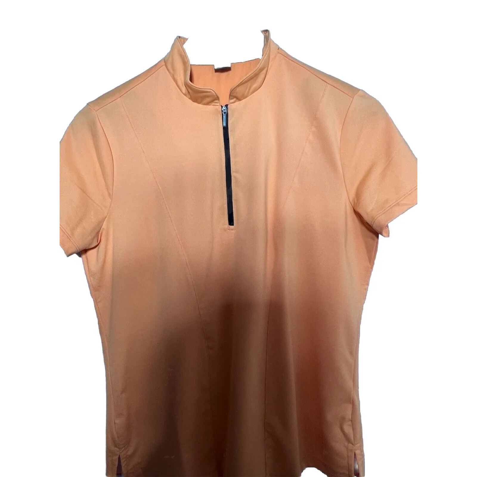 Jamie Sadock Orange Collar Polyester Spandex 1/2 Zip Golf Shirt M Size M - Image 4