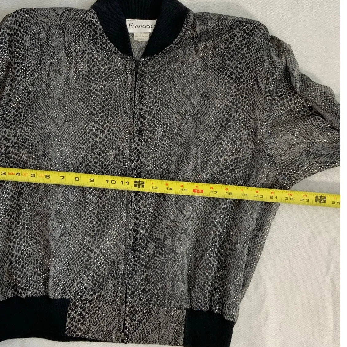 Francesca Vintage‎ Jacket size small Black - Image 4