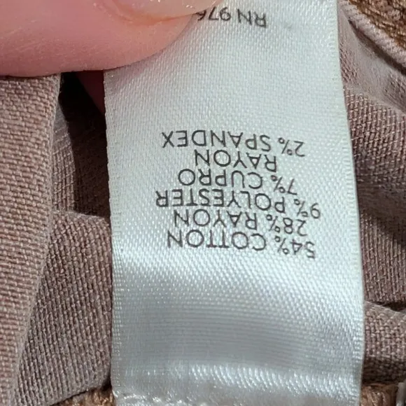 J. Jill Jeans Womens Plus 16 Straight Slim Leg Ankle Mauve Tan Pink Authentic - Image 3