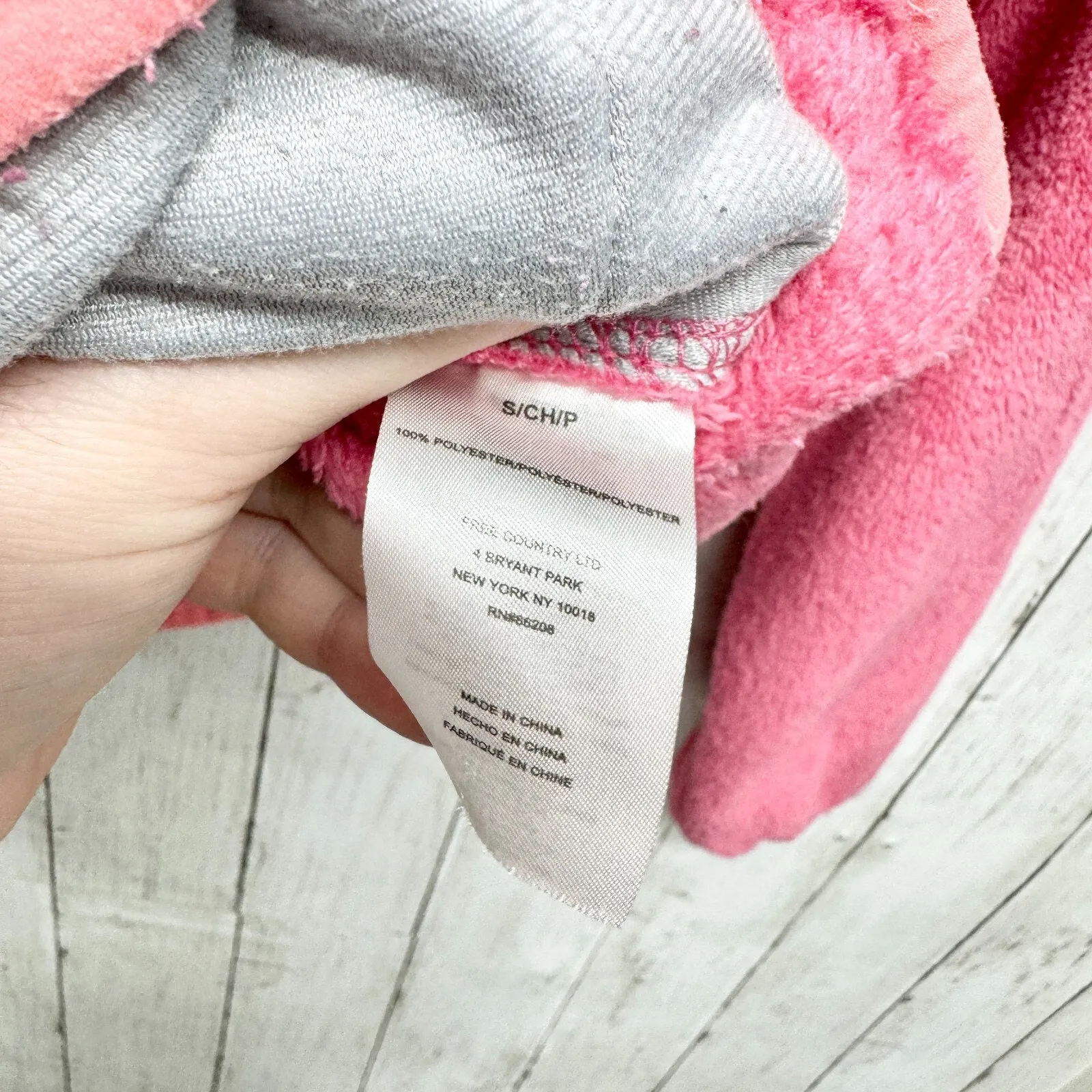 Free Country Pullover Women Small Pink Collared Button Fleece Kangaroo Pocket - Image 4