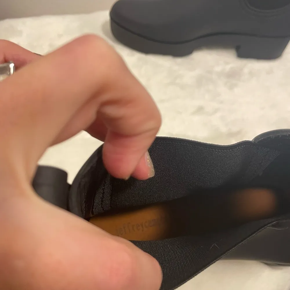 Jeffrey Campbell boots! Black rubber platform rain boots Women’s size 9! - Image 7