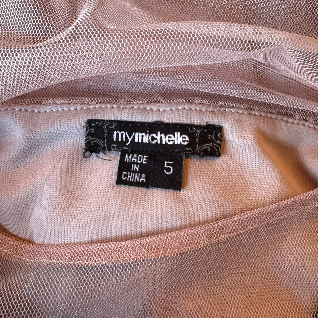 My Michelle Pink Prom Dress sz 5 - Image 6