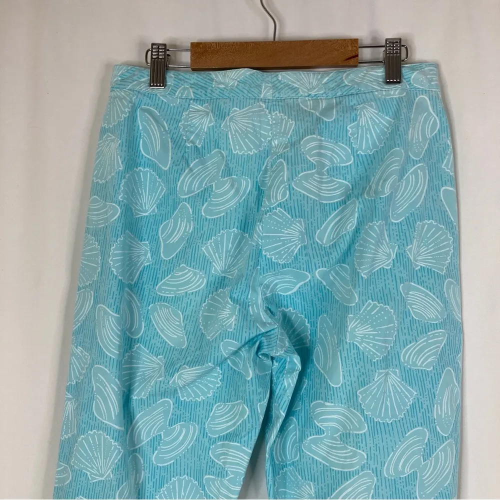 Lilly Pulitzer | Vintage Blue Shell Print Cropped Pants 6 - Image 6