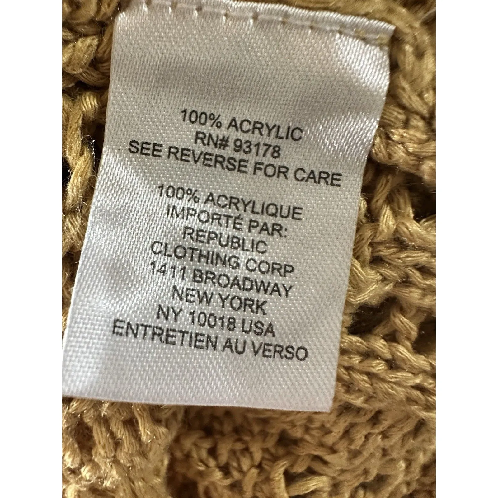 Chelsea & Theodore Women’s Yellow Open Front Crochet Cardigan Duster Vest Sz L Size L - Image 6