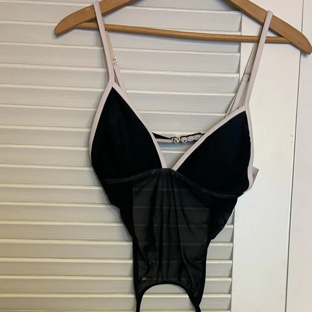 Collections by Catalina 8-10 Black strap mesh top - Image 2