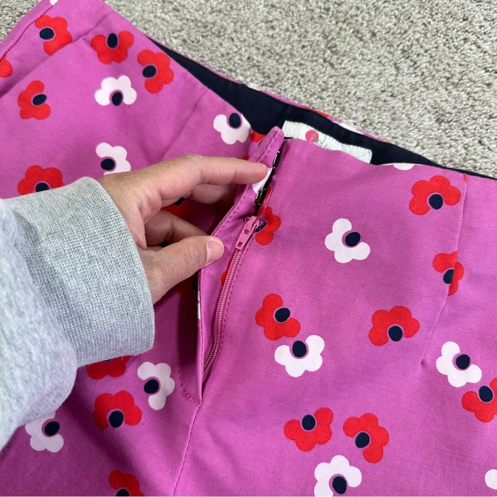 Boden Women’s Sorrento Kensington Floral Pants Trousers Mid Rise Stretch Pink 6R Size 6 - Image 10