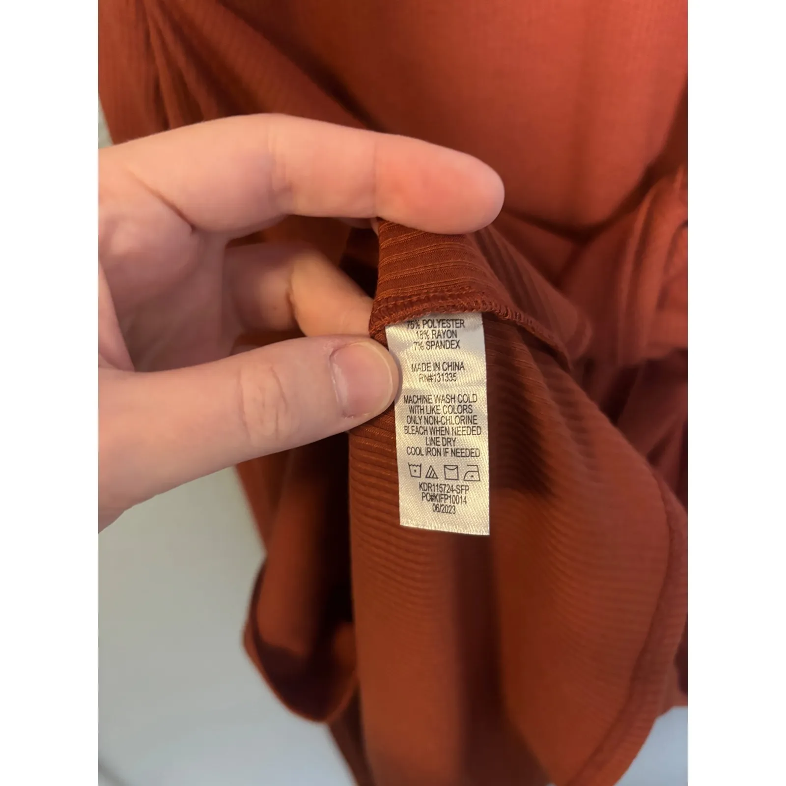 NWT Nine Britton Ribbed Knit Midi Tank Dress Rust Orange XL Petite Beach Summer - Image 9