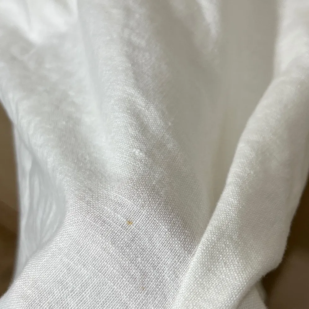 Sundance 100 % Linen Asymmetrical Layered Maxi Dress White Size L - Image 6