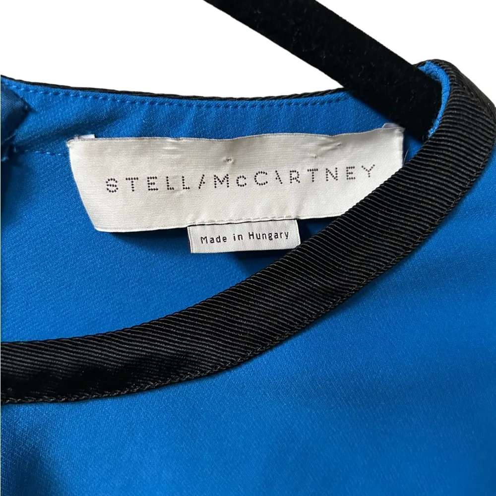 Stella McCartney Blue Crewneck Short Sleeve Sheath Dress IT 40. - Image 6