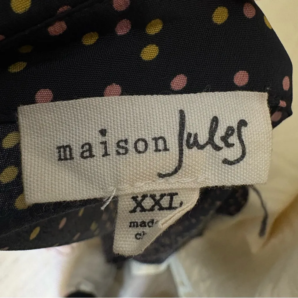 Maison Jules Black and Gold Long Sleeve button down Dress - Image 16