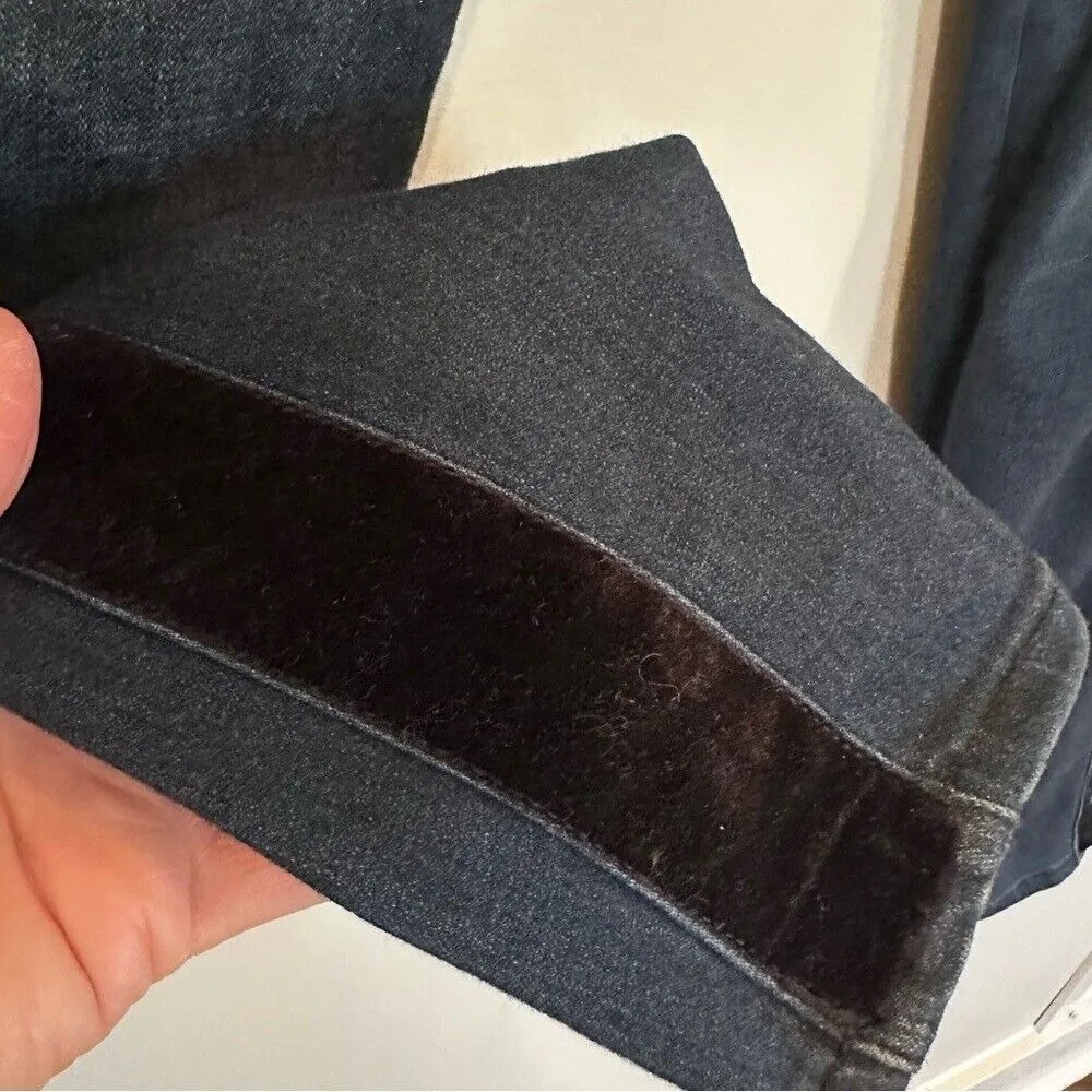 Good American Good Waist High Rise Velvet Tuxedo Stripe Jeans‎ Women's 8/29 - Image 6