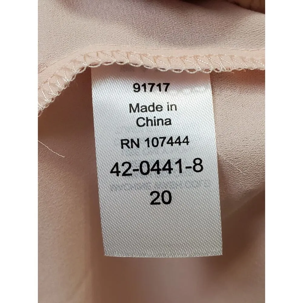 Jessica London Women's Pink Polyester Round Neck Long Sleeve Top Blouse Size 20 - Image 10